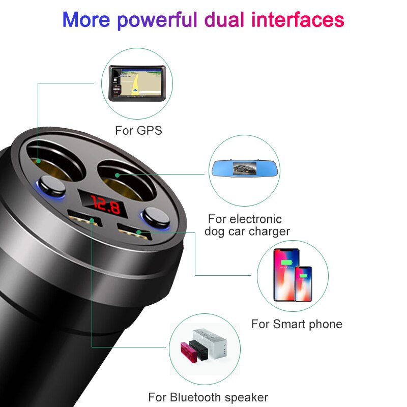 Hogedrukreinigers Autolader Usb Dc V A Cup Stopcontact Adapter