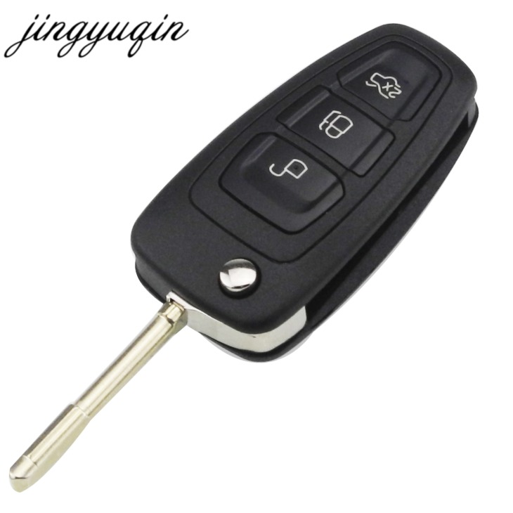 Jingyuqin 3 Gombok Flip Remote Key Fob Chip 4D60 4D63 A Ford Focus Mk1