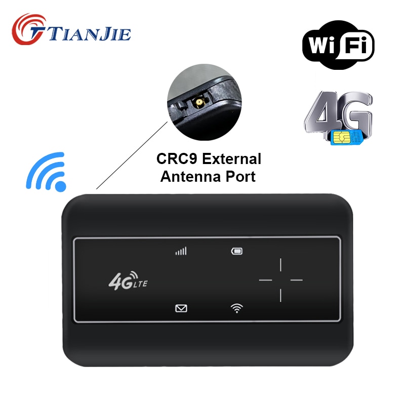 Tianjie 4G modem WiFi hordozható Pocket Külső antenna port CRC9 Hotspot