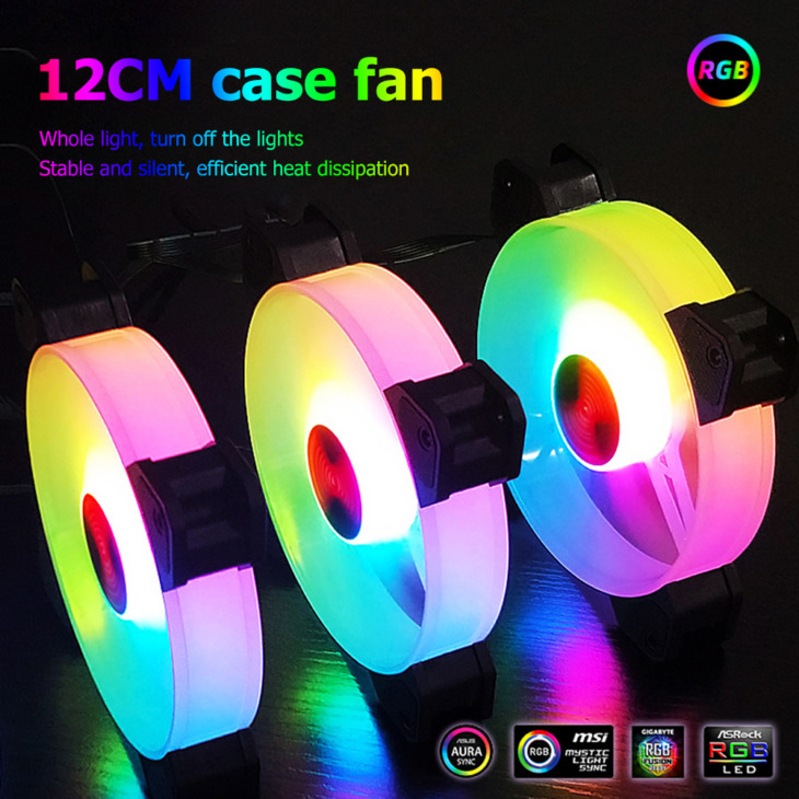 Állítható Színes Lámpafény 120 Mm Es Számítógépes Tok Ventilátor Rgb