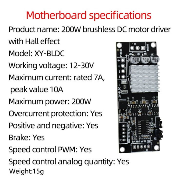 Xy Bldc 3 Fázisú Dc Kefe Nélküli Csarnok Motorvezérlő Modul Kefe