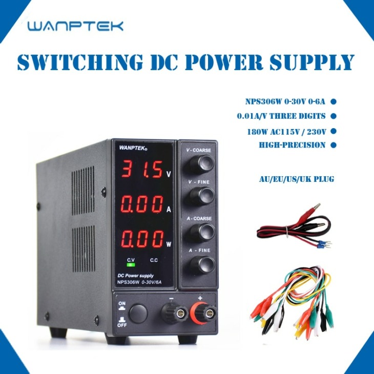 Wanptek Nps306W 110V 220V Három Négy Számjegyű Pozíció Kijelző Dc