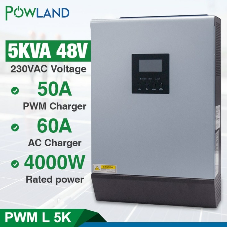 5Kva Solar Hybrid Inverter Pure Sine Wave 220Vac Kimenet Beépített Pwm