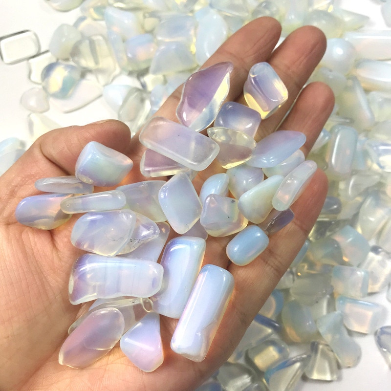 100G 10-15 Mm-Es Természetes Opál Kavics Tumbled Stones Crystal Healing Reiki Kövek És Ásványi Anyagok