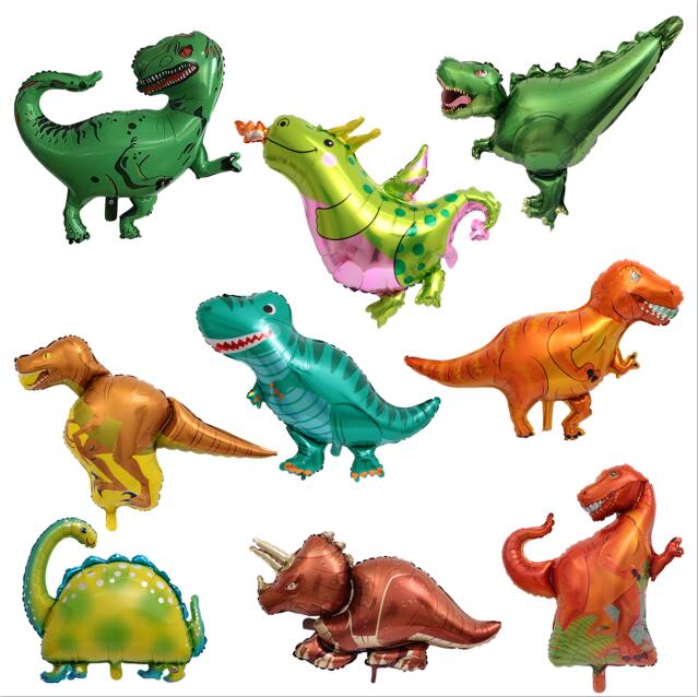 10Db Mini Dinoszaurusz Fólia Léggömb Boys Animal Lufi Childrens Dinosaur Birthday Party Jurassic Dekoráció