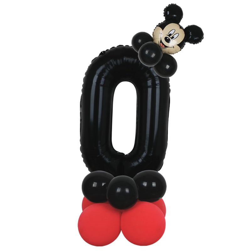 14Db Disney Mickey Minnie Egér Fólia Léggömbök 32 Hüvelykes Szám Születésnapi Party Gyerek Dekoráció Baba Zuhanyzó