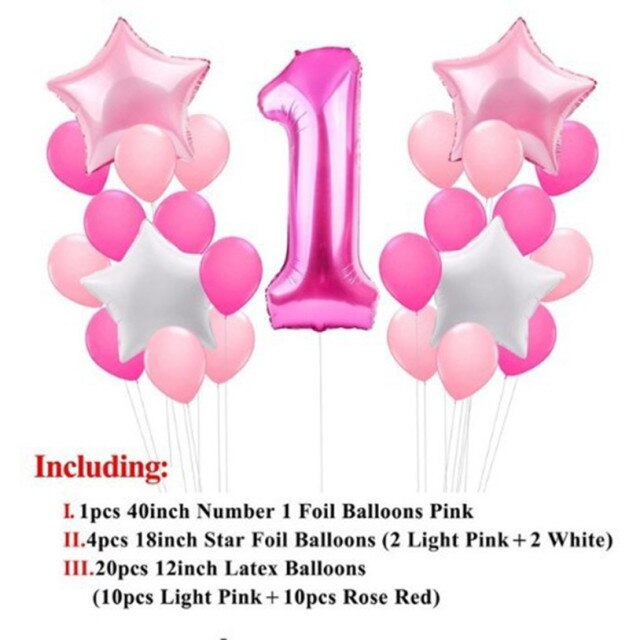 Pink number set