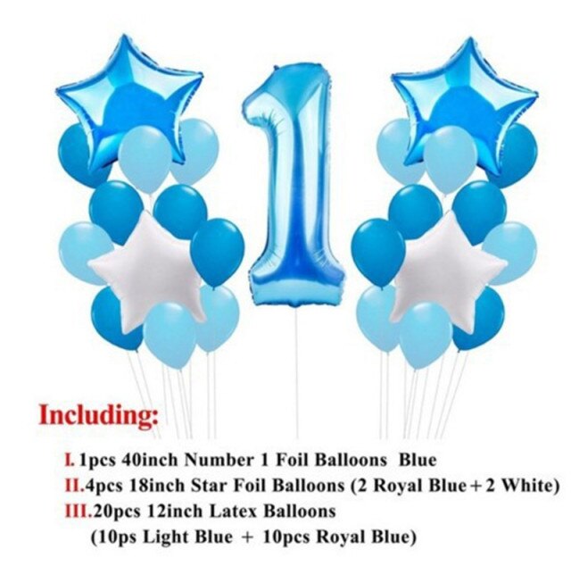 Blue number set