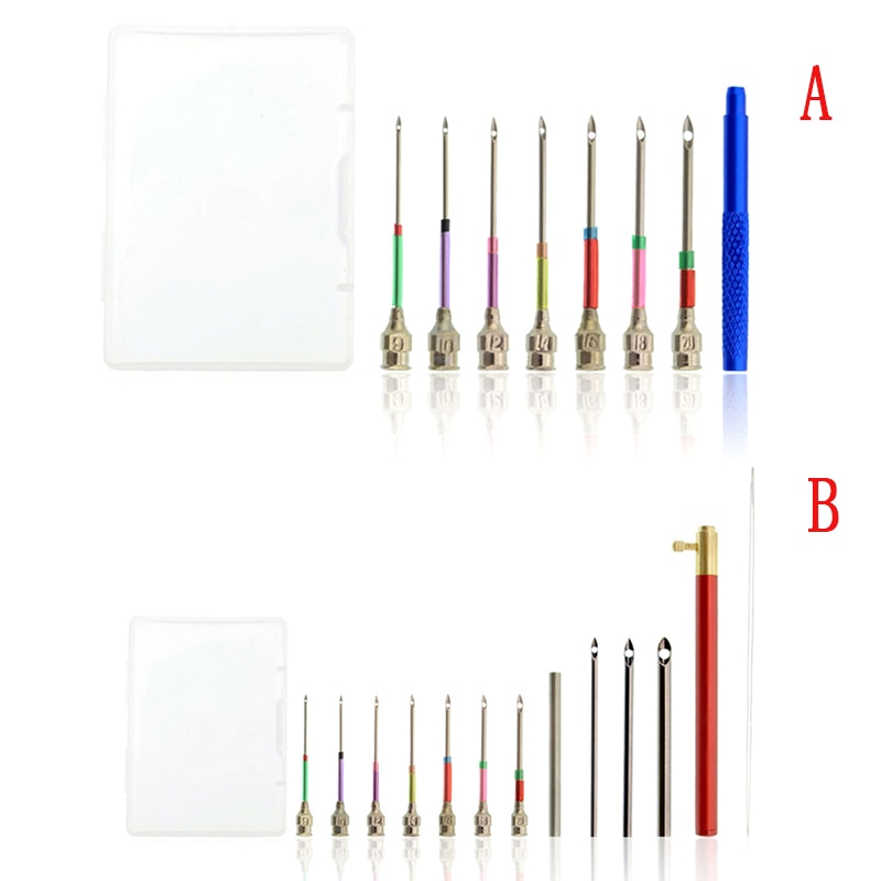 1-Set-Metal-Embroidery-Stitching-Punch-Needle-Handmade-Needlepoint-Kits-Sewing-Tool-Set-With-Tube-For 1 Készlet Fém Hímzés Varrás Lyukasztótű Kézzel Készített Tűvágó Varróeszköz Csővel A Barkácsoláshoz - Image 1