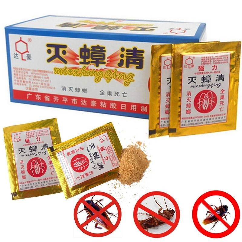 10Db / Lot Hatékony Killer Csótány Powder Bait Special Rovarirtó Bug Beetle Cucaracha Medicine Insect Elutasítás Pest Control