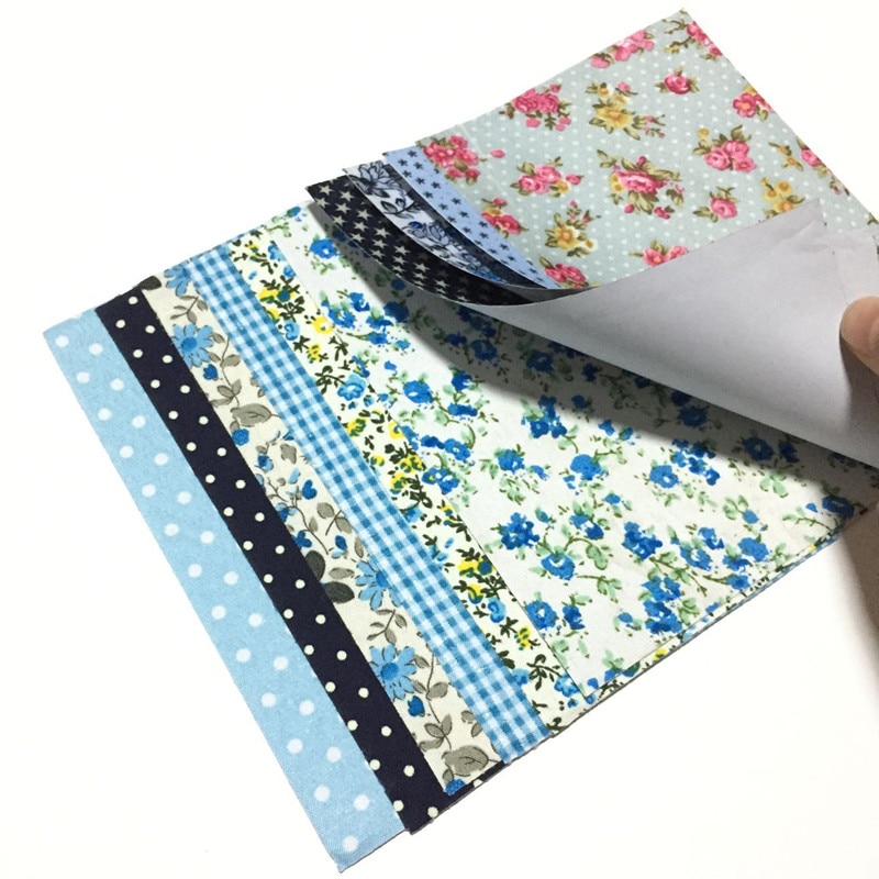 10pcs-Self-adhesive-Fabric-Scrapbooking-Sewing-Art-Sticker-Paper-Patterns-Dot-DIY-Gift-Decoration-random-color 10Db * Öntapadó Szövet Scrapbooking Varrás Művészet Matrica Papírminták Dot Diy Ajándék Dekoráció Véletlenszerű Színű - Image 1