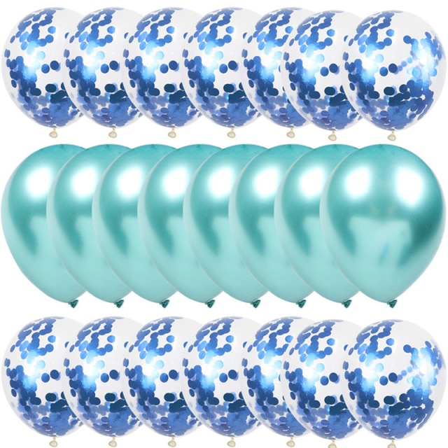 20pcs cyan-blue blue