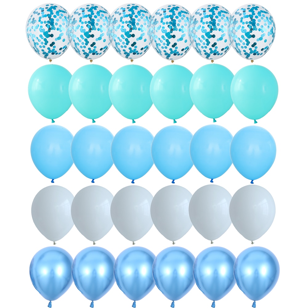 30pcs-Tiffany-Blue-Balloons-Set-Chrome-Metallic-Latex-Balloon-with-Confetti-Balloons-Wedding-Birthday-Party-Decor 30Db Tiffany Kék Lufi Készlet Króm Metál Latex Konfettivel Léggömbök Esküvői Születésnapi Party Dekoráció Baba Zuhany - Image 1
