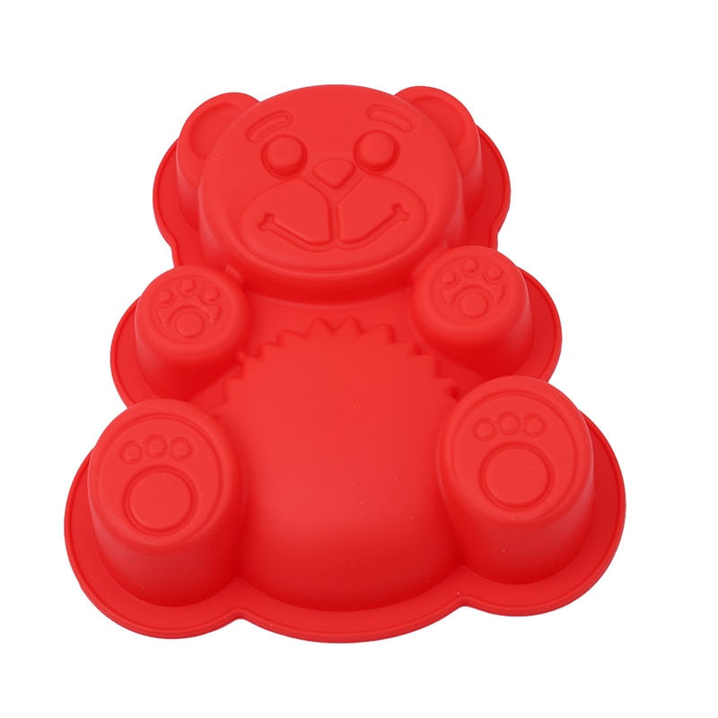 3D Szép Medve Tortaforma Szilikon Penész Sütőeszközök Konyhai Fondantvágók Taart Decoratie Silikonowe Formy