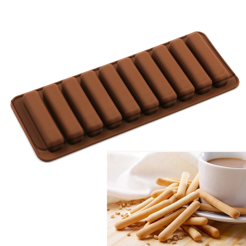 3d-Silicone-Chocolate-Mold-Bar-Finger-Shaped-Cake-Bakeware-Cookie-Candy-Pastry-Baking-Not-Stick-Reusable 3D Szilikon Csokoládé Penész Rúd Ujj Alakú Torta Bakeware Cookie Candy Péksütemény Sütés, Nem Bot, Rafelhasználható - Image 1
