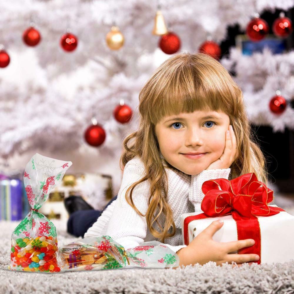 50Db Karácsony Öntapadó Süti Csomagolás Műanyag Zacskók Karácsonyi Celofán Buli Táskák Édesség Táska Fesztivál Party Kedvence Ajándék