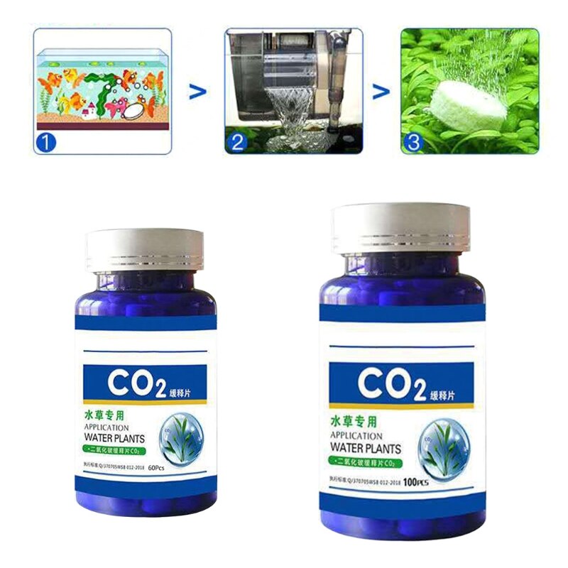 Edénytál 60 / 100Db Akvárium Co2 Tabletta Szén-Dioxid-Diffúzor Vízinövényhez Fű Haltartály Tartozékok