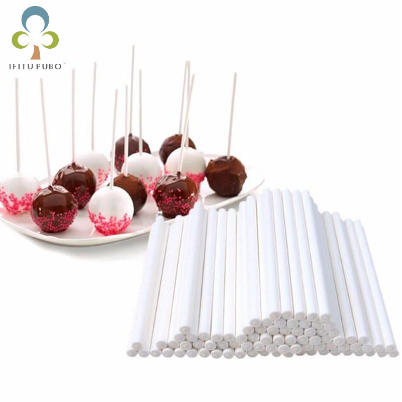 8-5-10-15cm-Solid-Core-White-Paper-Lollipop-Sticks-For-Chocolate-Sugar-Candy-Lolly-Pop 8,5 / 10/15 Cm-Es Szilárd Magú Fehér Papír Nyalókabot - Image 1