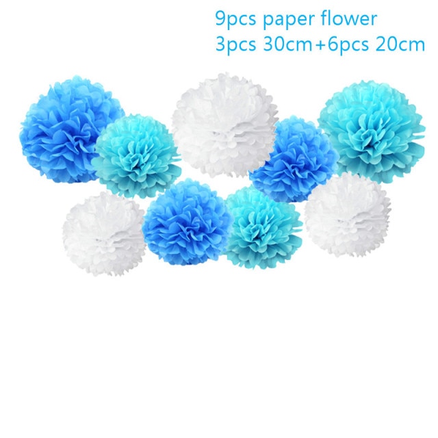 9pcs paper flowerA