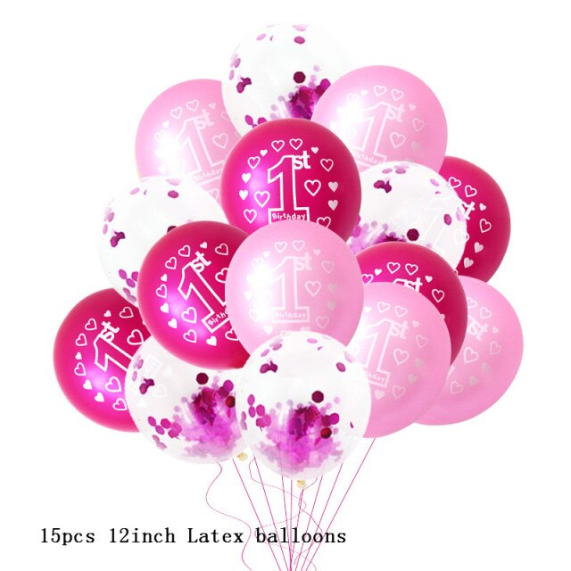 15pcs pink balloons
