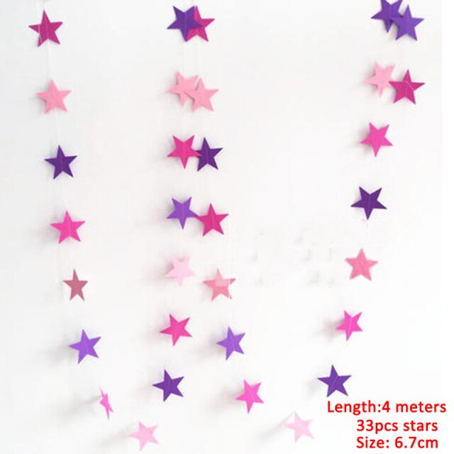 4M pink star banner