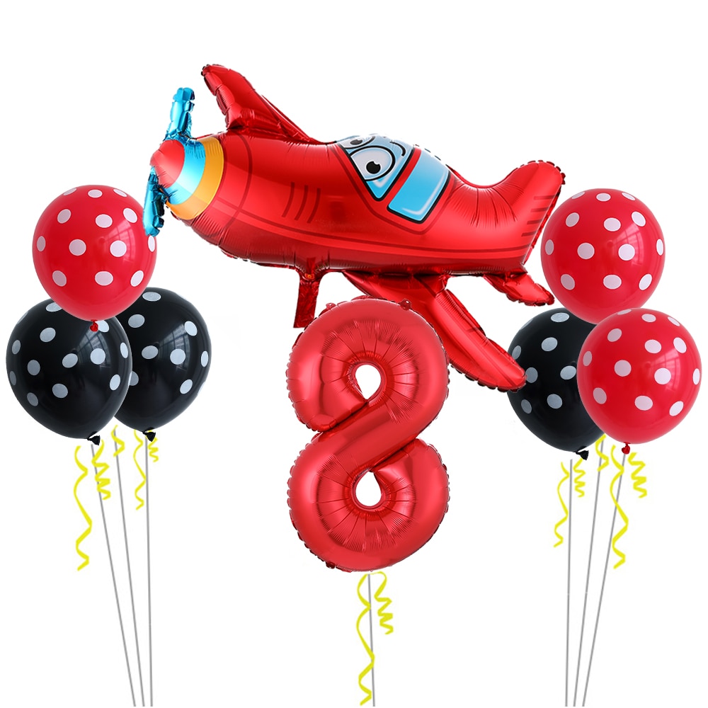Rajzfilm Autó Ballonok Teherautó Vonat Repülőgép Fólia Léggömb Gyerekek 1 2 3 Szám Ajándékok Születésnapi Party Dekorációk Játék Lufi