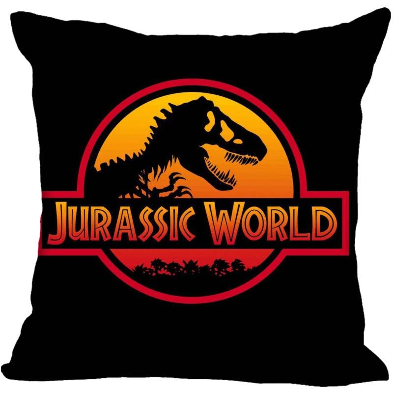 Egyedi Jurassic Park Logó Négyzet Alakú Párnahuzat Egyéni Cipzáras 40X40,45X45Cm (Egyik Oldalon)