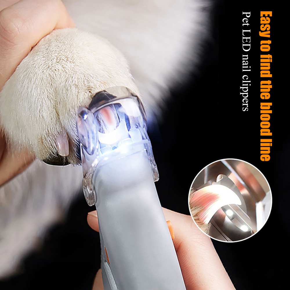 Dog-Nail-Scissors-Pet-Nail-Clippers-Cutter-Grooming-Electric-Claw-Scissors-Cat-Dog-Products-With-Led Kutya Köröm Ollók Házi Ollóval Vágó Ápolás Elektromos Olló Macska Termékek Led Light Körmös Sd - Image 1