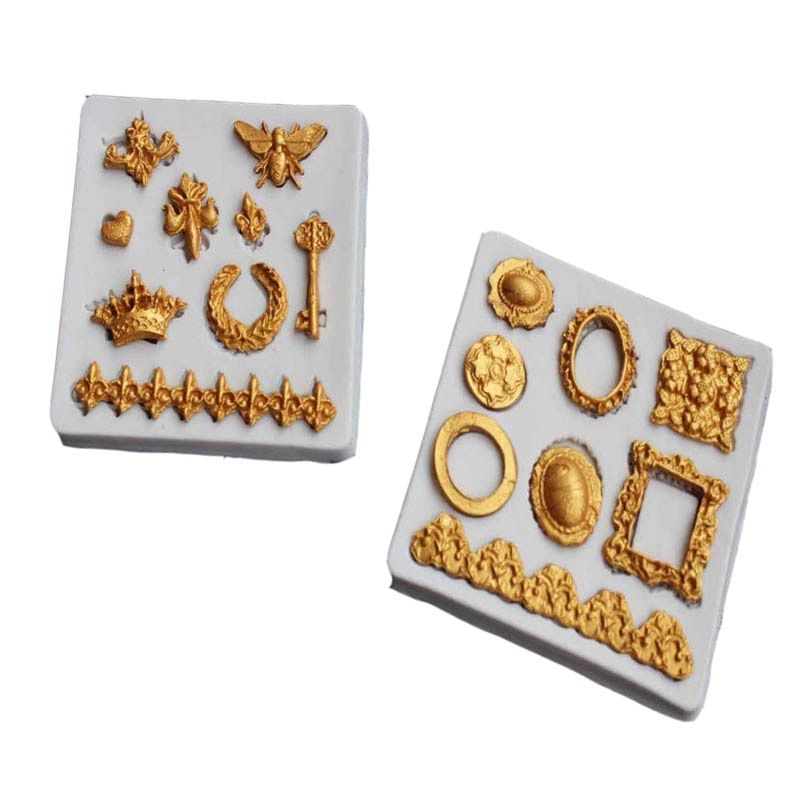 Frame-Cake-Border-Silicone-Molds-Gem-Jewelry-Relief-Fondant-Cake-Decorating-Tools-Gumpaste-Chocolate-Candy-Moulds Keret Torta Határ Szilikon Formák Drágakő Ékszerek Megkönnyítése Fondant Díszítő Eszközök Gumpaste Csokoládé Cukorka - Image 1