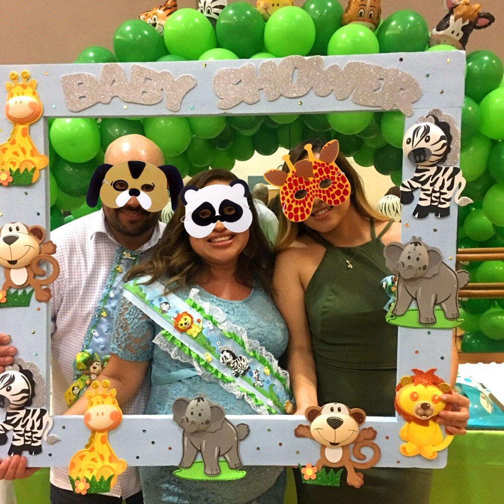 Huiran 12Db Állatmaszk Dzsungel Party Dekoráció Baby Shower Kedvez A Safari Jungle Témának Születésnapi Kellékek Gyerekek Maszk