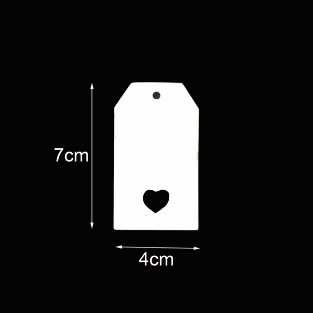 White Heart - 4x7cm