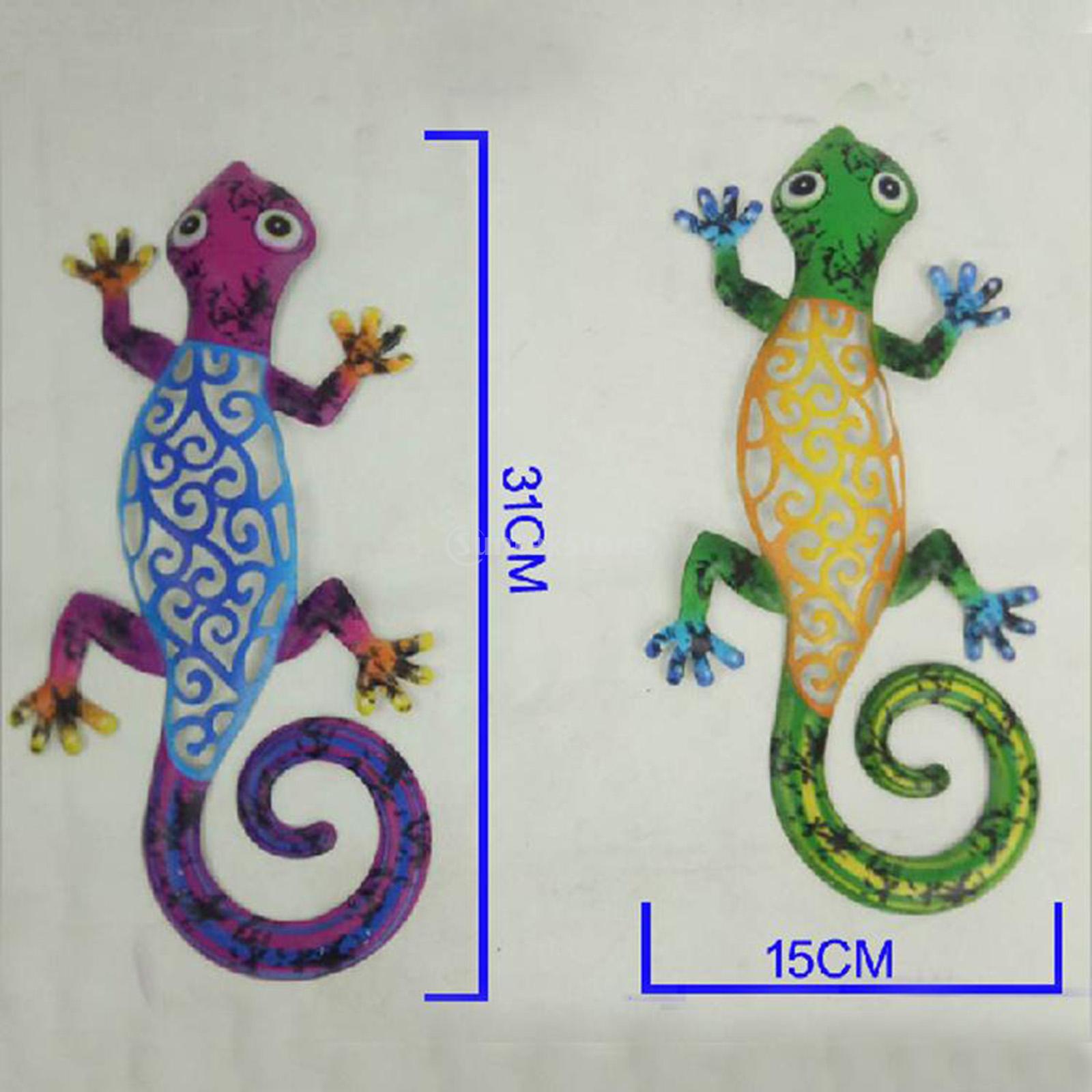 Fém Fal Függő Gecko Grafika Dekoratív Gyík Kültéri Kerti Dekoráció Művészet Szobor Udvari