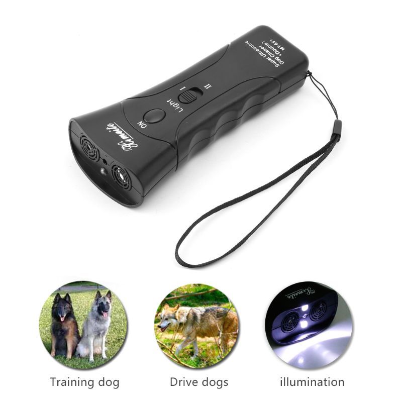 New-Ultrasonic-Dog-Chaser-Stop-Aggressive-Animal-Attacks-Repeller-Flashlight Ultrahangos Kutyakergető Megáll Agresszív Állat Megtámadja A Repeller Zseblámpát - Image 1