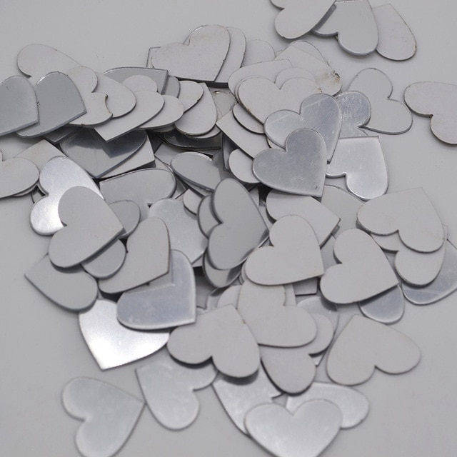 heart silver 100pcs