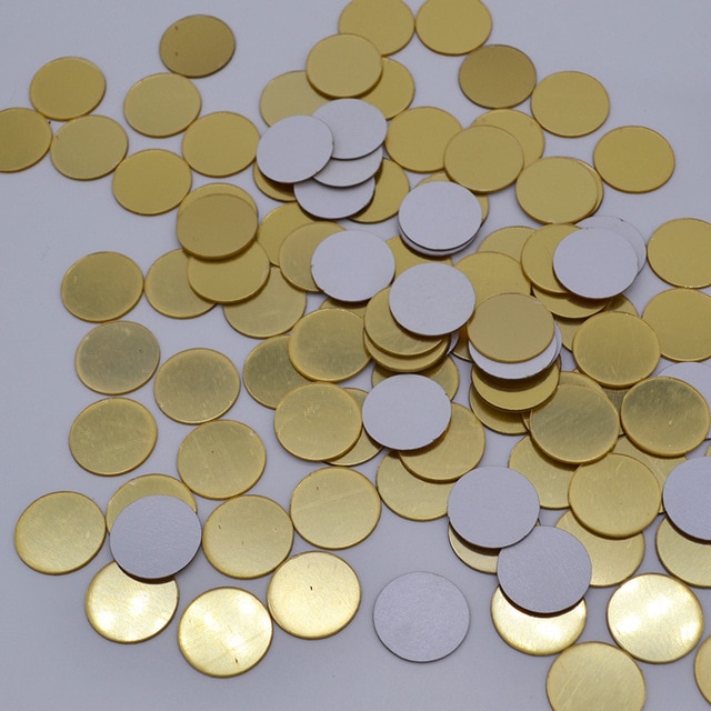 round gold 100pcs