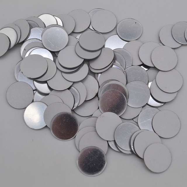 round silver 100pcs