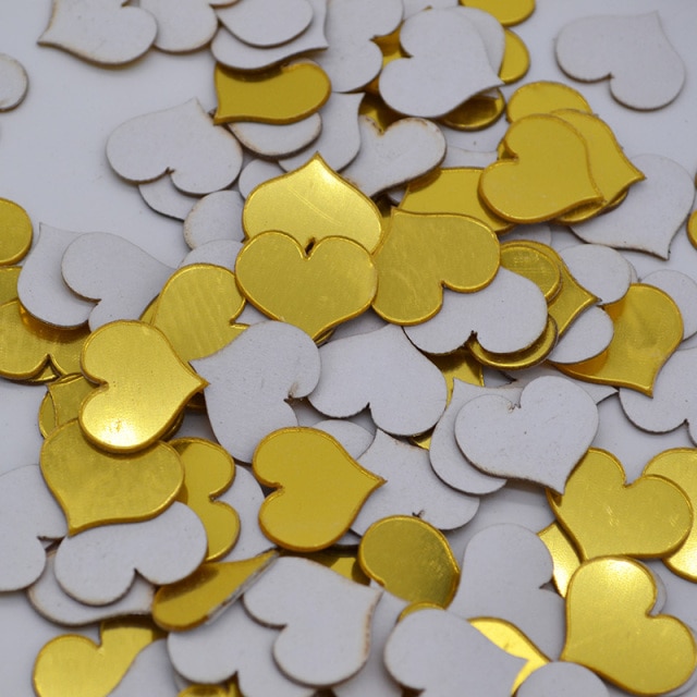 heart gold 100pcs