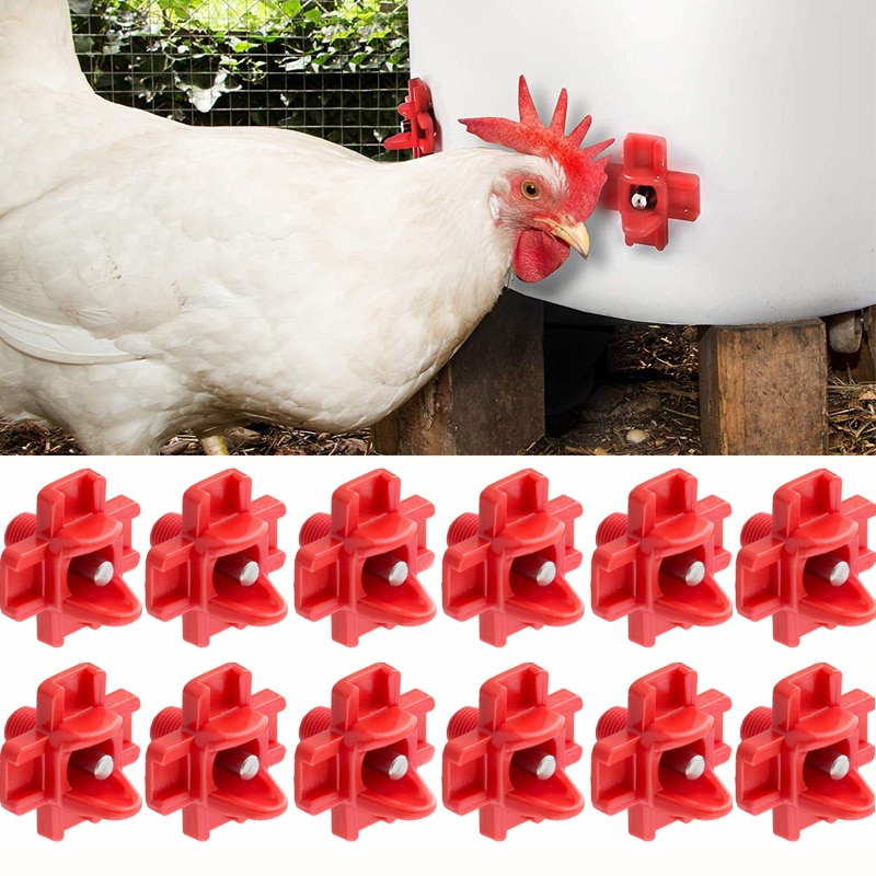 12pcs-Chicken-Quail-Poultry-Horizontal-Side-Mount-Nipples-Drinker-Waterer-Clean-Water-Feeding-Farm-Automatic-Chick 12Db Csirke Fürj Baromfi Vízszintes Oldalra Szerelhető Mellbimbók Itatós Ivóvíz Tiszta Víz Etetés Farm Automatikus Ivás - Image 1