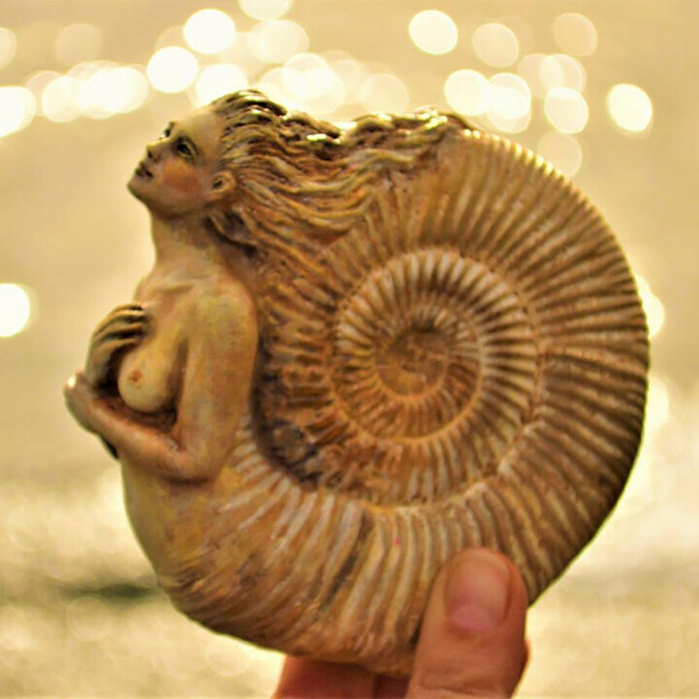 Ammonit Nő Ősi Szellemszobor Dekoratív Szemet Gyönyörködtető Műgyanta Asztali Kijelző Ábra Szobor Dekoráció Kezdőlap