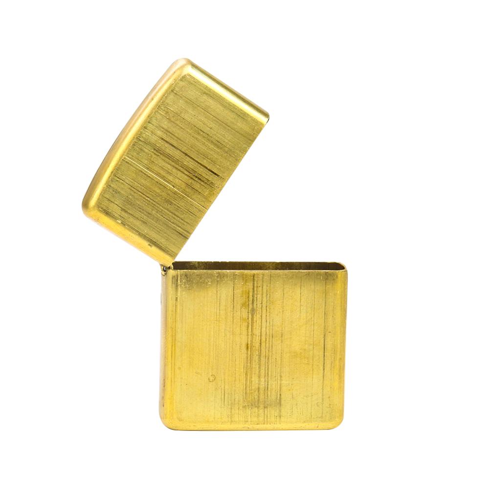 Copper-Pocket-Oil-Petrol-Lighter-Outside-Case-Diy-Replacement-Parts-Vantage-Rectangle-Portable-Design Réz - Image 1