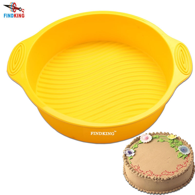 FINDKING-9-inch-cake-moldes-DlY-Round-Shape-3D-Silicone-Cake-Mold-Baking-Tools-Bakeware-Chiffon 9 Hüvelykes Tortaformák Dly Kerek Alakú 3D Szilikon Süteményforma Sütőeszközök Sütő Sifon Sütőedények Konyhai Eszközök - Image 1