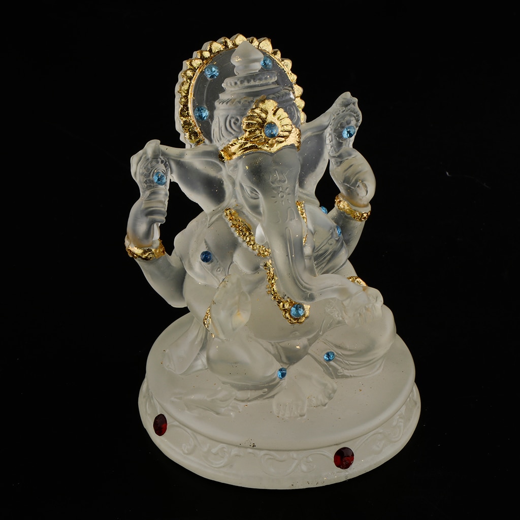 Ganesh Hindu Elefánt A Siker Istene Szobor, Gyanta Átlátszó
