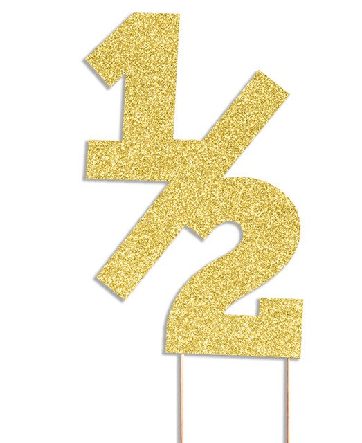 1 Gold Cake Topper