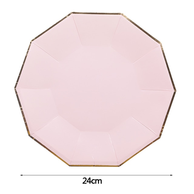 P02 8pcs pink plates