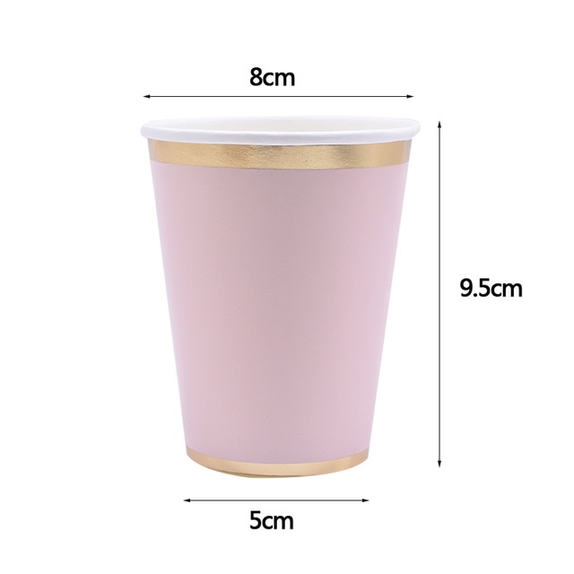P03 8pcs pink cups