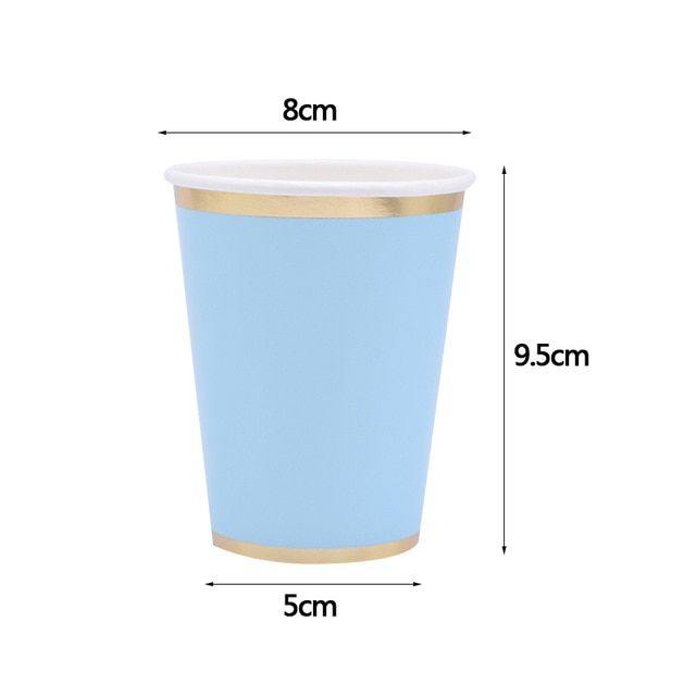 B03 8pcs blue cups