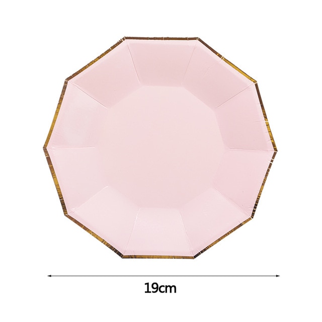 P01 8pcs pink plates