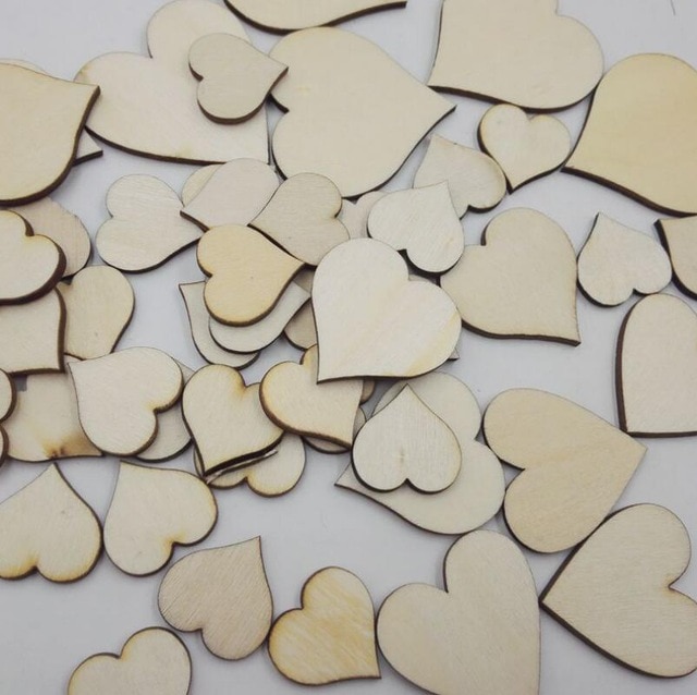 50pc mixed hearts