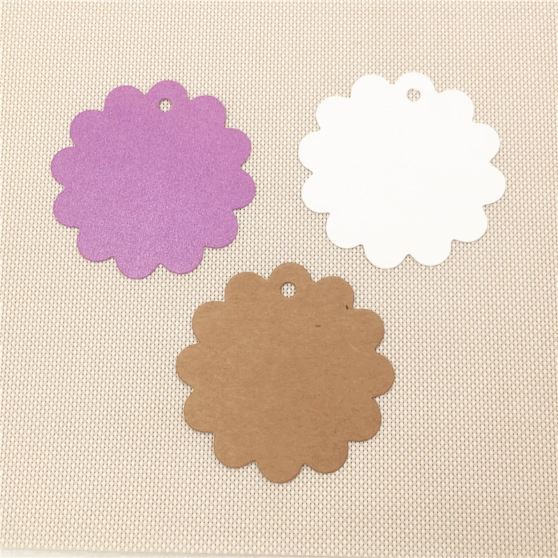 100Db Kézzel Készített Nátronpapír Csipke Kerek Típusú Címke Üres Kártya Ajándék Esküvői Dekorációhoz Cukorka Születésnapi Party Címkék 6 * 6Cm - Image 4