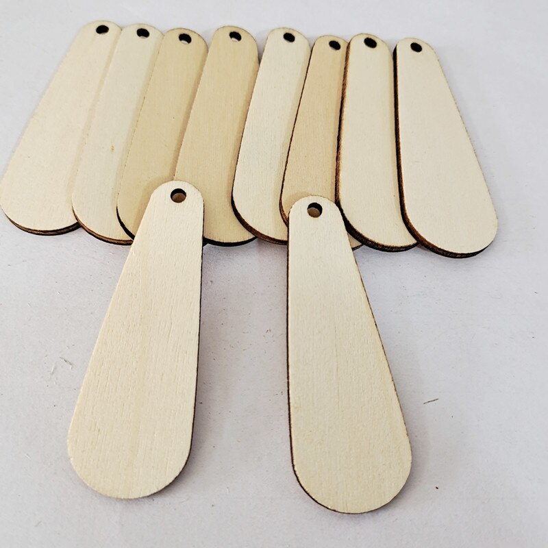 50 Db Egyedi Barkács Kiegészítők, Vízcsepp Alakú, Fa Forgács, Színes Dekoratív Lyuk Fülbevalókkal - Image 2